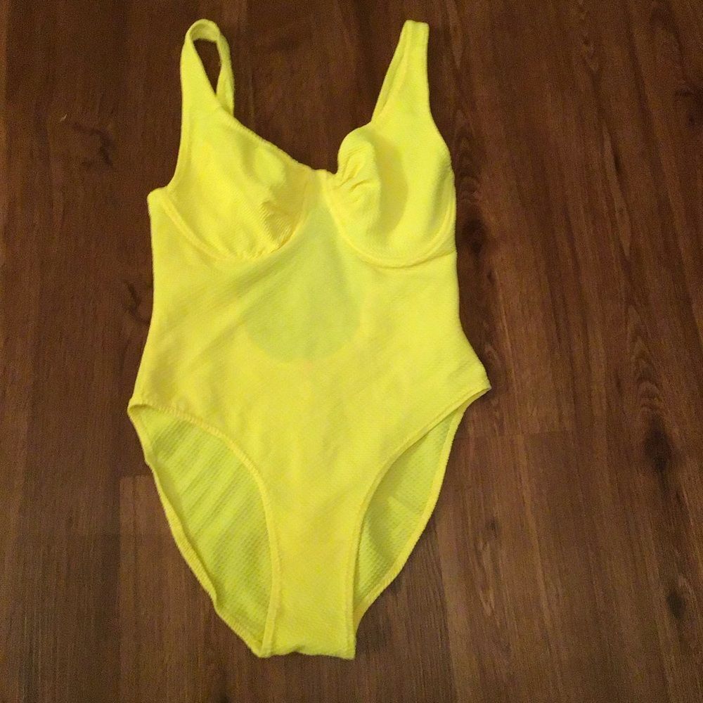 Vintage Royal Pacific Coast Bright Yellow Underwire Swimsuit